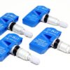 Set of 4 ITM 08003M TPMS 433mhz Tire Pressure Sensors for Porsche Replaces OE Part # 99760602101 99760602102 95536166100 w/Silver Metal Aluminum Valve Stems