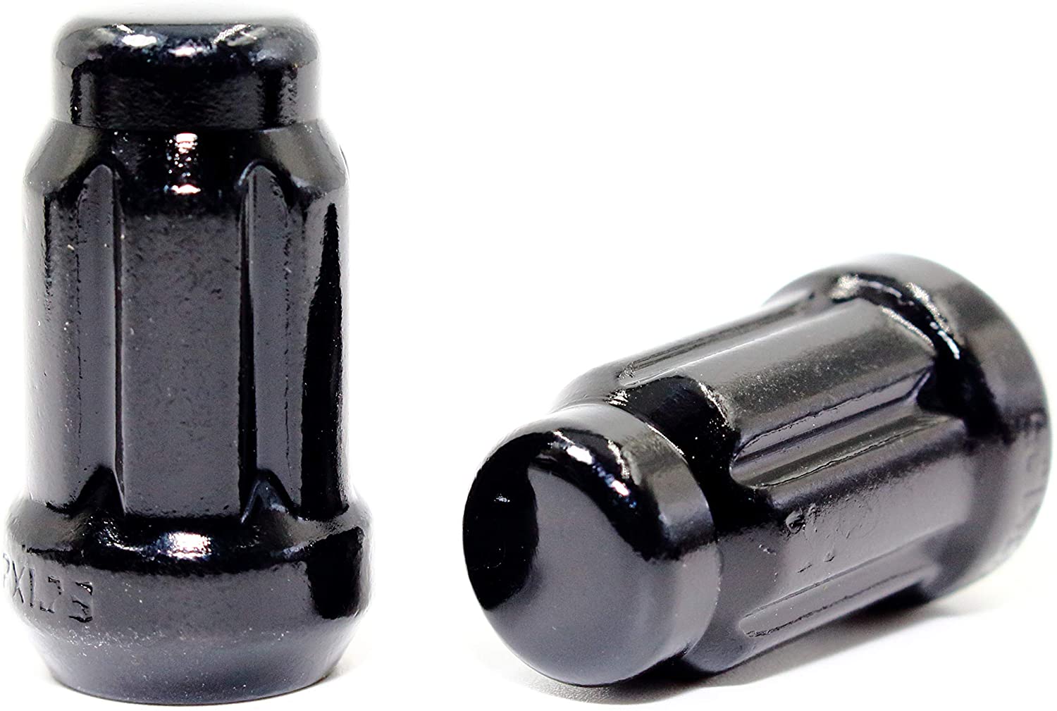 Includes 1 Socket Key Tool 1/2x20 Threads 20pcs Black Spline Drive Lug Nuts 1.4 inch Length Cone Acorn Taper Seat Compatible with Ford Lincoln Dodge Closed End 