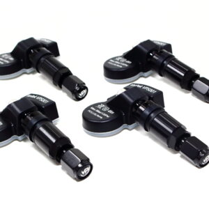 Set of 4 VPE VPS001 315mhz TPMS Tire Pressure Sensors For Acura Honda 42753TR3A81 42753SNAA83 w/ Black Aluminum Valve Stems