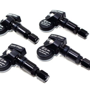 Set of 4 VPE VPS001 315mhz TPMS Tire Pressure Sensors For Acura 42753TX4A51 w/ Black Aluminum Valve Stems