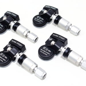 Set of 4 VPE VPS001 TPMS 315mhz Tire Pressure Sensors for Audi VW Replaces 1K0907253D 1K0907253E w/Silver Aluminum Valve Stems