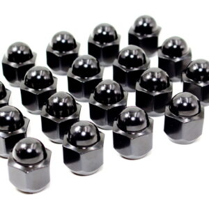 Set of 20 Veritek 12x1.25mm 3/4 Hex 0.95 Inch Black OEM Factory Style Acorn Conical Seat Dome Top Lug Nuts for Subaru Factory Wheels