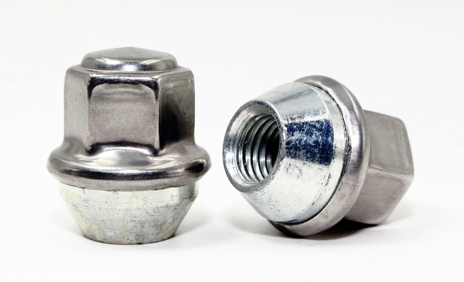 Set of 20 Veritek 12x1.5mm 3/4 19mm Hex 1.25 Inch 31.75mm Length Stainless Steel OEM Factory Style Large Acorn Seat Lug Nuts for Ford Focus Fusion Escape Lincoln MKC MKZ Factory Wheels - Image 6