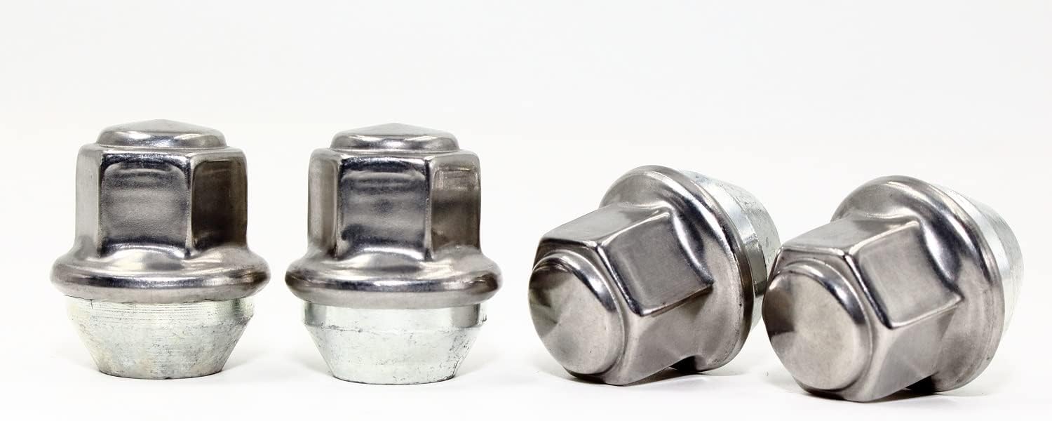 Set of 20 Veritek 12x1.5mm 3/4 19mm Hex 1.25 Inch 31.75mm Length Stainless Steel OEM Factory Style Large Acorn Seat Lug Nuts for Ford Focus Fusion Escape Lincoln MKC MKZ Factory Wheels - Image 4