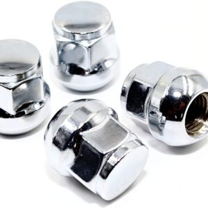 Set of 20 Veritek 12x1.5 0.96 Inch 24.5mm Overall Length 19mm 3/4 Hex Radius Ball Seat Chrome Lug Nuts for Honda Acura Factory Alloy Wheels