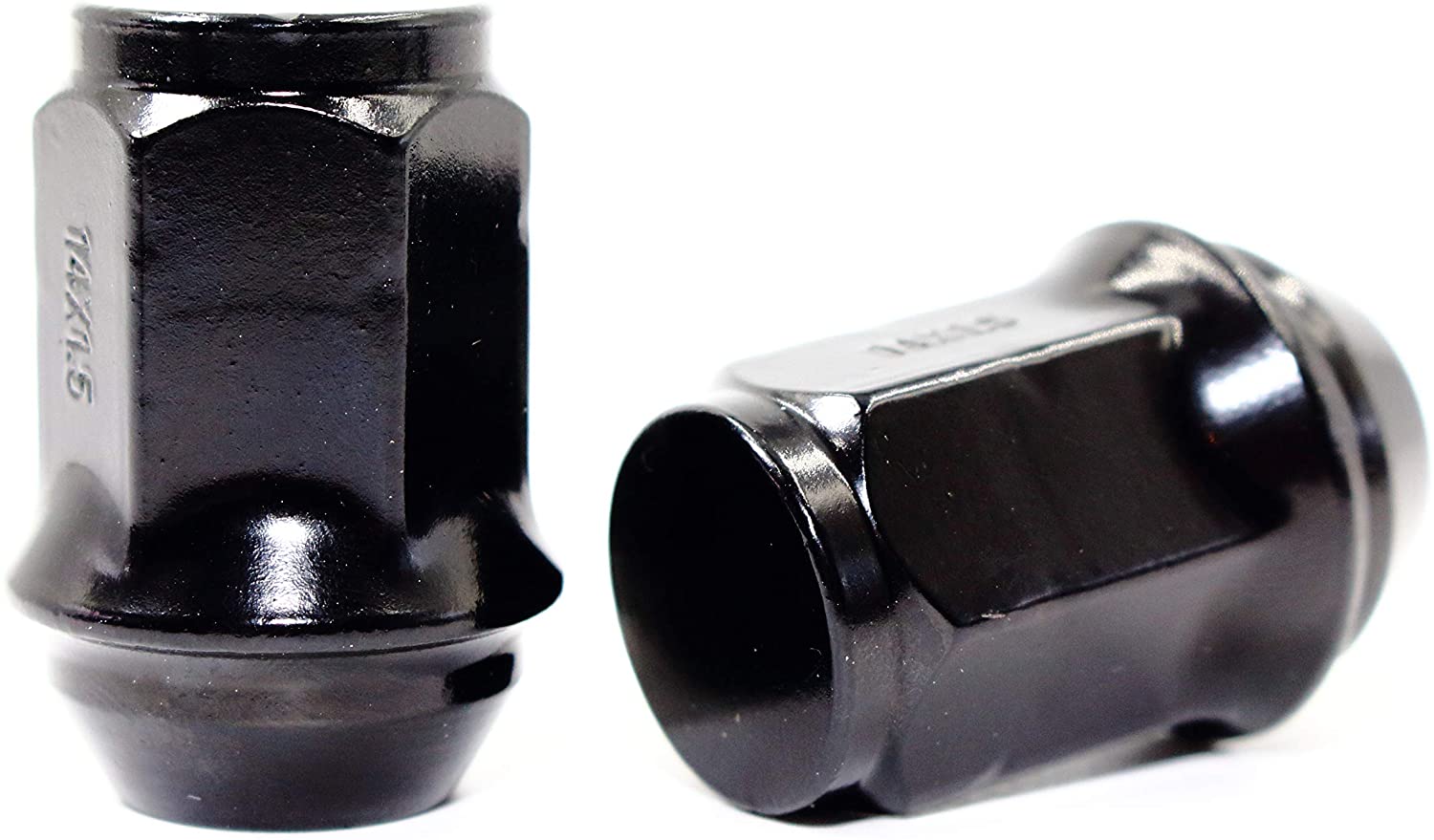 Set of 20 Veritek 14x1.5mm 1.5 Inch 38.5mm Overall Length 13/16 21mm Hex Black Lug Nuts for Buick Chevy Chevrolet Dodge Ford Jeep RAM Toyota Aftermarket Custom Wheels - Image 3