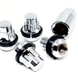Set of 4 Veritek 12x1.5 Chrome Radius Ball Seat OEM Factory Style Removable Washer Socket Wheel Locks for Honda Acura