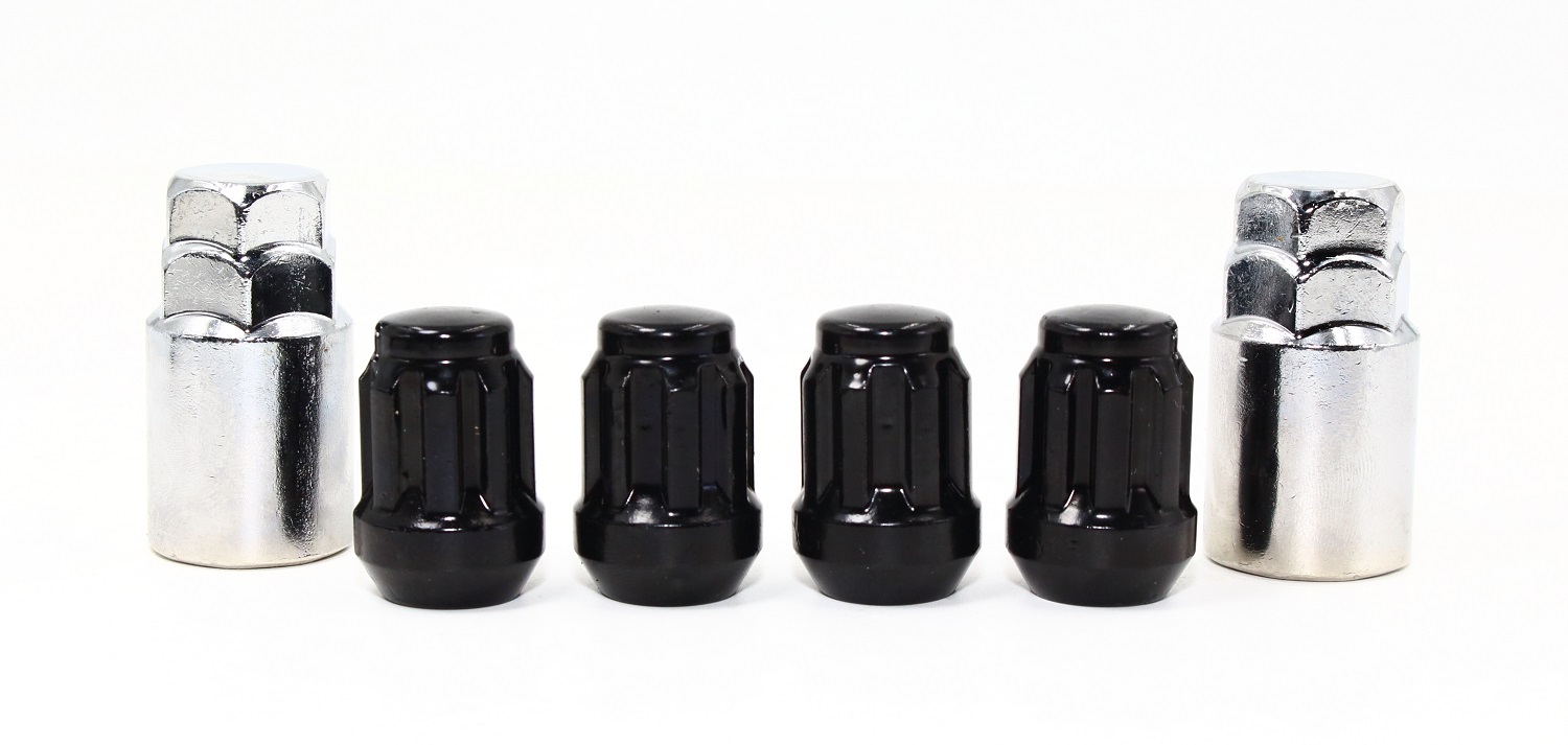 Set of 4 12x1.5 Veritek Black Acorn Bulge Tuner Wheel Locks w/ 2 Keys for Toyota Scion Hyundai Kia Mazda Conical Type Wheels VPE-40700SBK2 - Image 3
