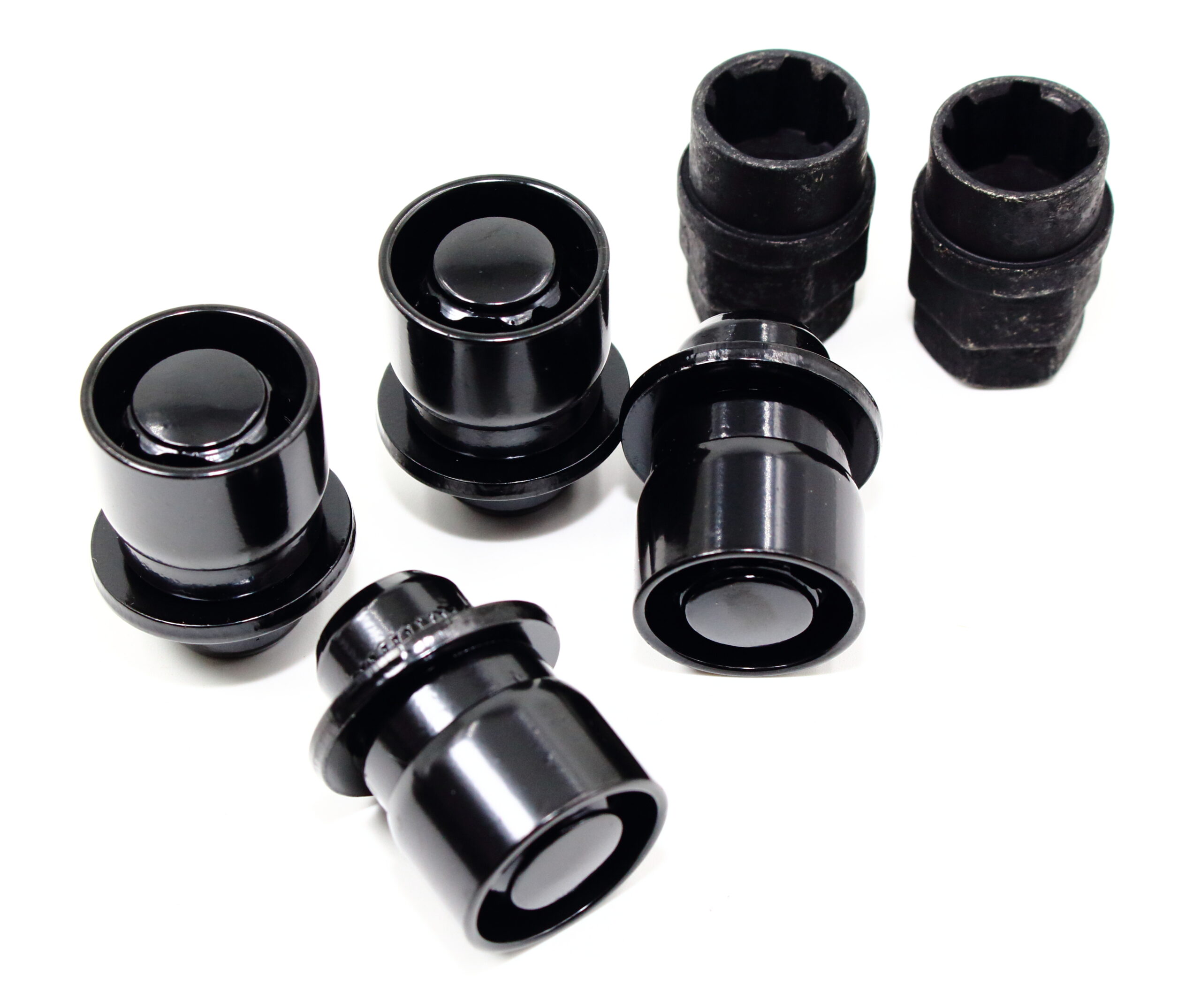 Set of 4 12x1.5 Veritek OE 1.47 Inch Mag Factory Style Replacement Black Lug Nut Wheel Locks with 2 Black Keys for Factory Wheels VPE-45700N2BK - Image 2