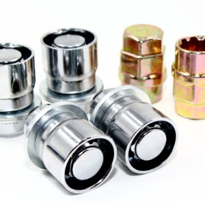 Set of 4 12x1.5 Veritek OE 1.47 Inch Mag Factory Style Replacement Chrome Lug Nut Wheel Locks with 2 Zinc Keys for Factory Wheels VPE-45700N2CH