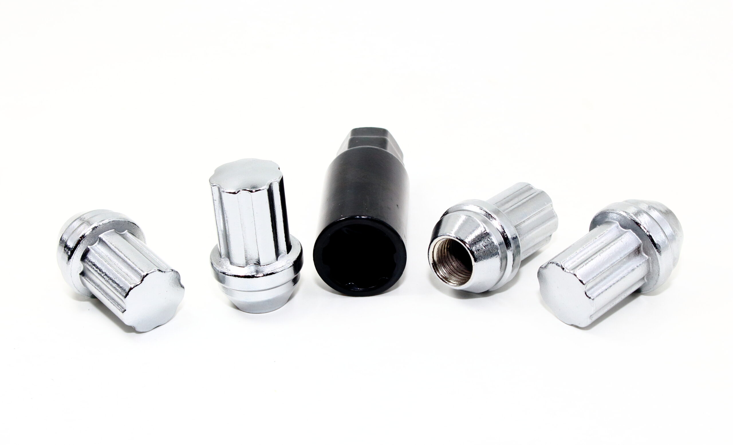 Set of 4 Veritek 14x1.5mm 1.8 Inch 22mm Key Hex Chrome Large Acorn Conical Seat Anti Theft Security Wheel Locks for Buick Cadillac Chevy Chevrolet GMC Factory Wheels VPE-NFD-L - Image 3