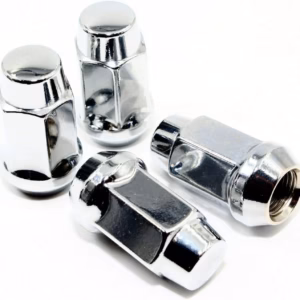 Set of 20 Veritek 1/2x20mm 3/4 19mm Hex 1.60 Inch Chrome OEM Factory Style Acorn Conical Seat Lug Nuts for Ford Flex Edge Explorer Lincoln Factory Wheels